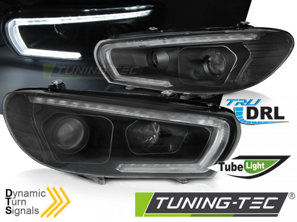 LED Tagfahrlicht Scheinwerfer für VW Scirocco III 14-17 schwarz dynamisch
